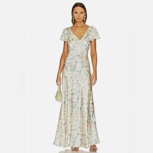 Selkie Floral V-Neck Maxi Dress